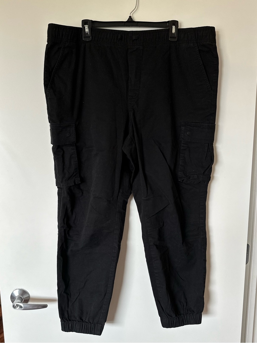 Black Cargo Joggers